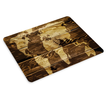 Mouse pad carte du monde carte du monde en bois - TenStickers