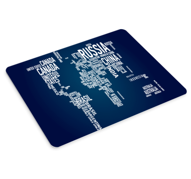 Tapis souris Carte du monde avec noms des pays - TenStickers