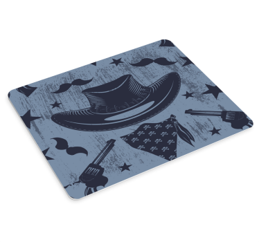 Mouse pad gamer chapeau de cowboy vintage - TenStickers