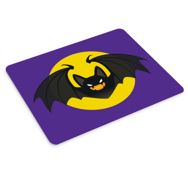 Mouse pad gamer Écusson de chauve-souris effrayante - TenStickers