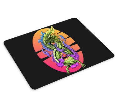 Mouse pad gamer illustration de dragon féroce - TenStickers