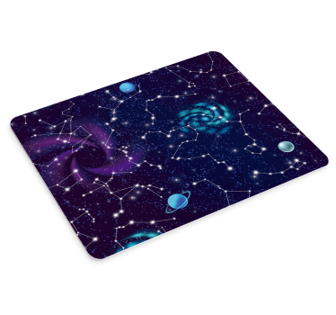 Mouse pad carte du monde univers étoilé cosmique - TenStickers