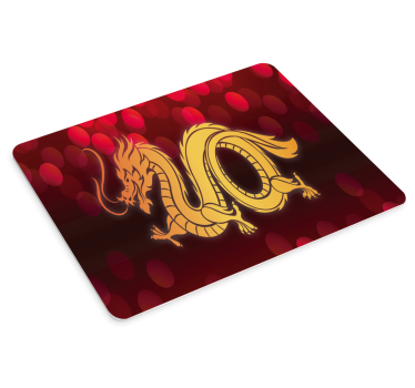 Mouse pad animé illustration de dragon doré - TenStickers