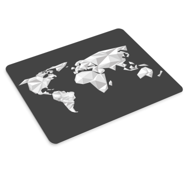 Mouse pad carte du monde carte du monde polygonale - TenStickers
