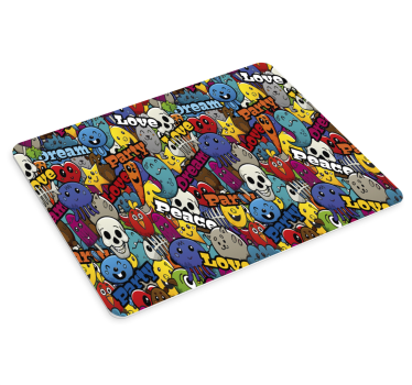 Mouse pad gamer personnages de dessins animés colorés - TenStickers