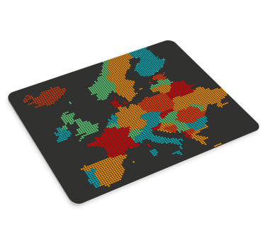Mouse pad carte du monde régions géographiques colorées - TenStickers