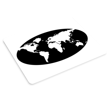 Mouse pad carte du monde contour artistique - TenStickers