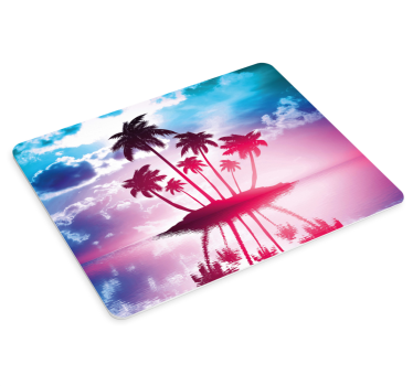Mouse pad carte du monde reflet d'île tropicale - TenStickers
