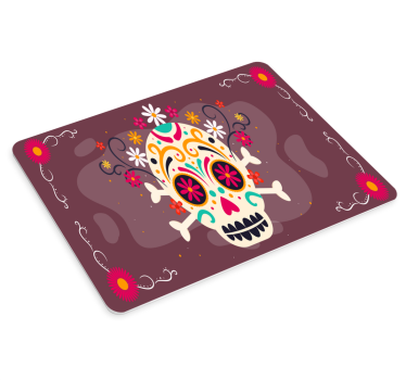 Mouse pad gamer motif crâne coloré - TenStickers
