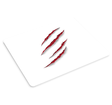 Mouse pad gamer marques de griffes rouges féroces - TenStickers