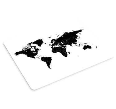 Mouse pad carte du monde contour stylisé - TenStickers