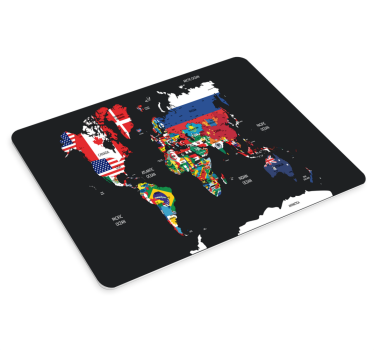 Mouse pad carte du monde illustration mondiale vibrante - TenStickers