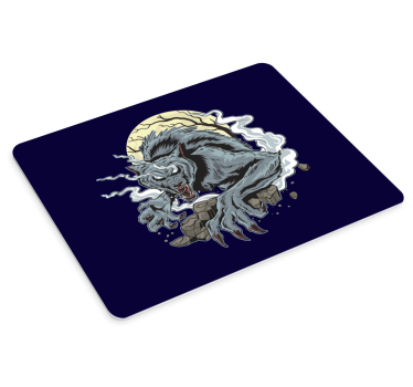Mouse pad gamer hurlement de loup féroce - TenStickers