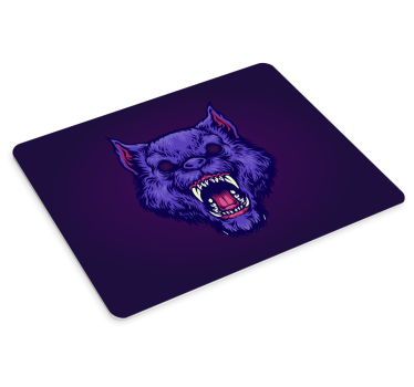 Mouse pad gamer tête de loup féroce - TenStickers