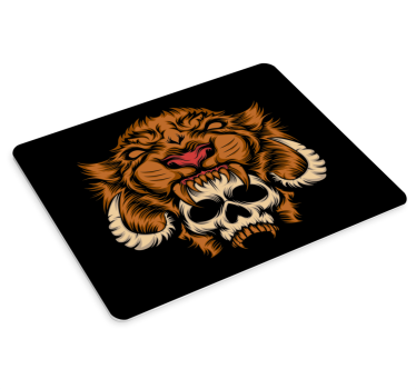 Mouse pad gamer tête de mort d'animal féroce - TenStickers
