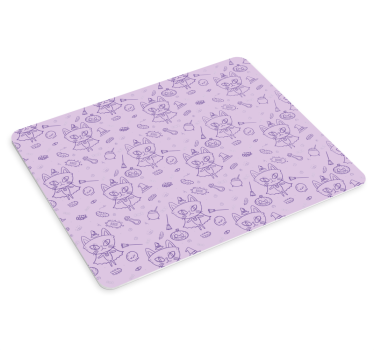 Mouse pad gamer personnages de chats curieux - TenStickers