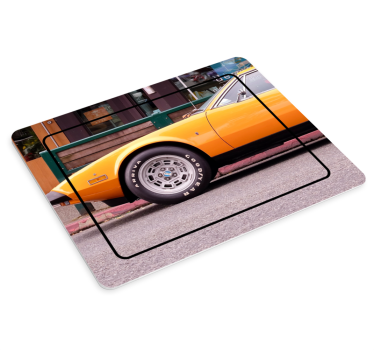 Mouse pad gamer voiture de sport jaune classique - TenStickers
