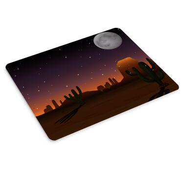 Mouse pad carte du monde ciel étoilé du désert - TenStickers