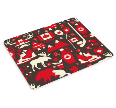 Mouse pad carte du monde collection symboles canadiens - TenStickers