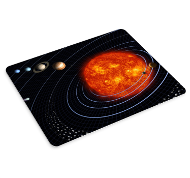 Mouse pad carte du monde visualisation système solaire - TenStickers