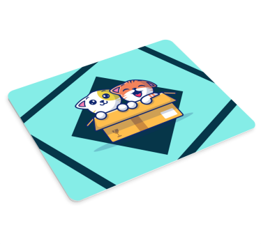 Mouse pad animé chats mignons en train de jouer - TenStickers