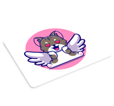 Mouse pad animé mignon chat volant - TenStickers
