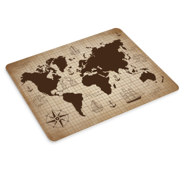 Mouse pad carte du monde carte du globe rétro - TenStickers