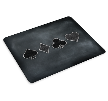 Mouse pad gamer symboles de cartes à jouer - TenStickers