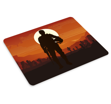 Mouse pad gamer silhouette aventurier redux - TenStickers