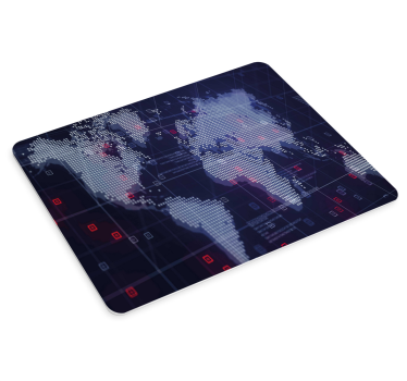 Mouse pad carte du monde coordonnées globales interactives - TenStickers