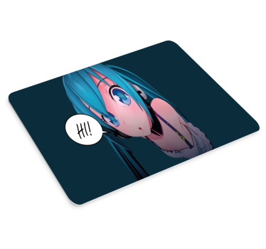 Mouse pad animé avec personnage d'anime accueillant - TenStickers