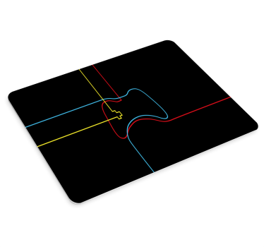 Mouse pad gamer contour de manette néon - TenStickers