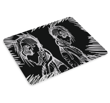 Mouse pad gamer silhouettes de personnages dynamiques - TenStickers