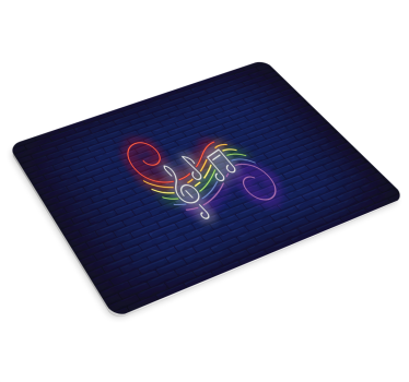 Mouse pad gamer notes de musique colorées - TenStickers