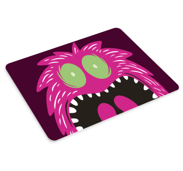 Mouse pad gamer créature rose féroce - TenStickers