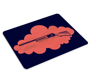 Mouse pad gamer illustration de pistolet stylisée - TenStickers