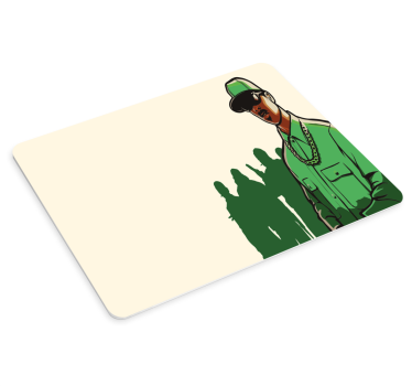 Mouse pad gamer silhouette de personnage stylisée - TenStickers