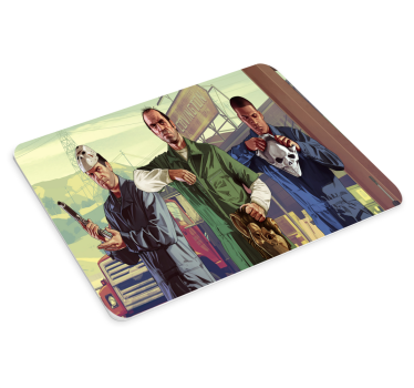 Tapis de souris pour gamer Hommes gta avec des masques - TenStickers