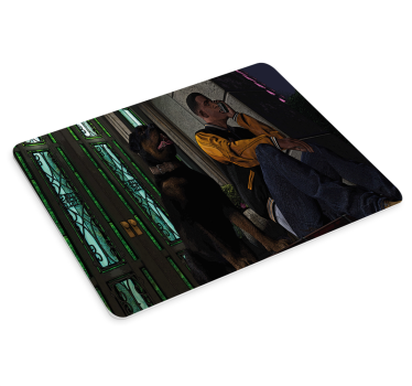 Mouse pad gamer personnage avec compagnon - TenStickers