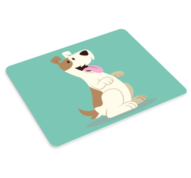 Mouse pad gamer chiot cartoon joyeux - TenStickers