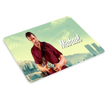 Mouse pad gamer personnage tenant de l'argent - TenStickers