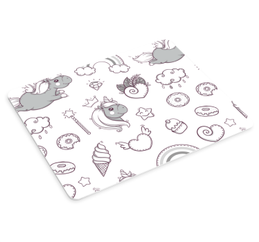 Mouse pad gamer personnages de licornes mignons - TenStickers