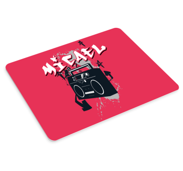 Mouse pad gamer graphique de boombox rétro - TenStickers