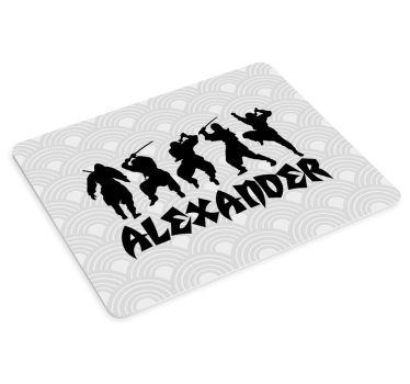 Mouse pad gamer silhouettes de ninja - TenStickers