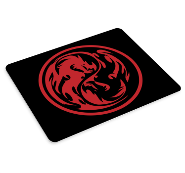 Mouse pad gamer emblème de dragon fierce - TenStickers
