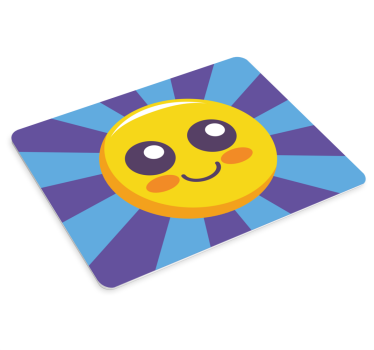 Mouse pad animé visage de soleil heureux - TenStickers