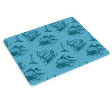 Mouse pad carte du monde motifs nautiques vintage - TenStickers