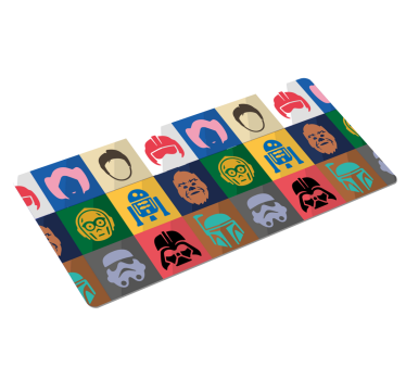 Mouse pad gamer portraits de personnages iconiques - TenStickers
