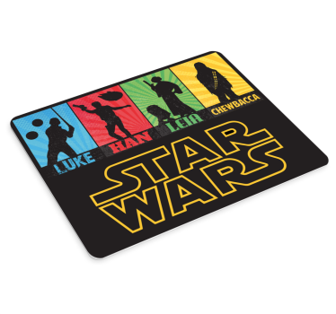 Mouse pad gamer silhouettes de personnages emblématiques - TenStickers