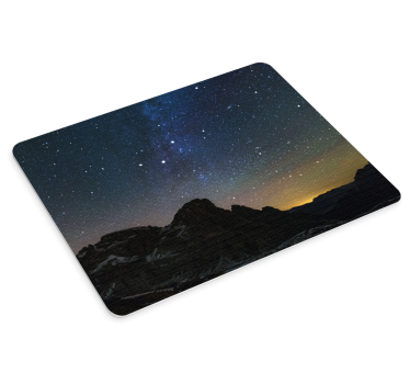 Mouse pad carte du monde vue sur montagnes étoilées - TenStickers